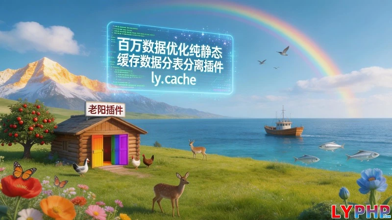 百万数据优化纯静态缓存数据分表分离插件 - ly_cache 老阳插件百万数据优化纯静态缓存数据分表分离插件图片 | 老阳插件