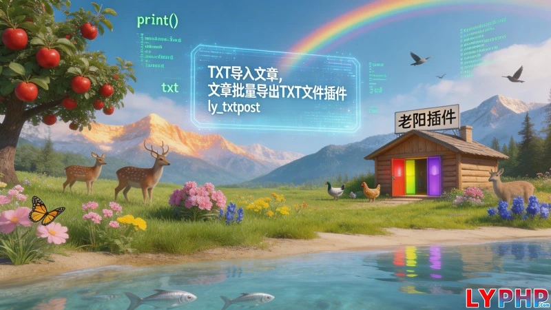 TXT导入文章,文章批量导出TXT文件插件 - ly_txtpost 老阳插件文章批量导出TXT文件插件图片 | 老阳插件