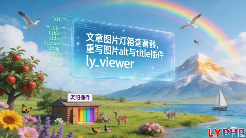 文章图片灯箱查看器,重写图片alt与title插件 - ly_viewer 老阳插件重写图片alt与title插件图片 | 老阳插件