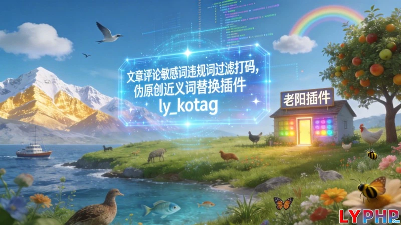 文章评论敏感词违规词过滤打码,伪原创近义词替换插件 - ly_kotag 老阳插件文章评论敏感词违规词过滤打码图片 | 老阳插件